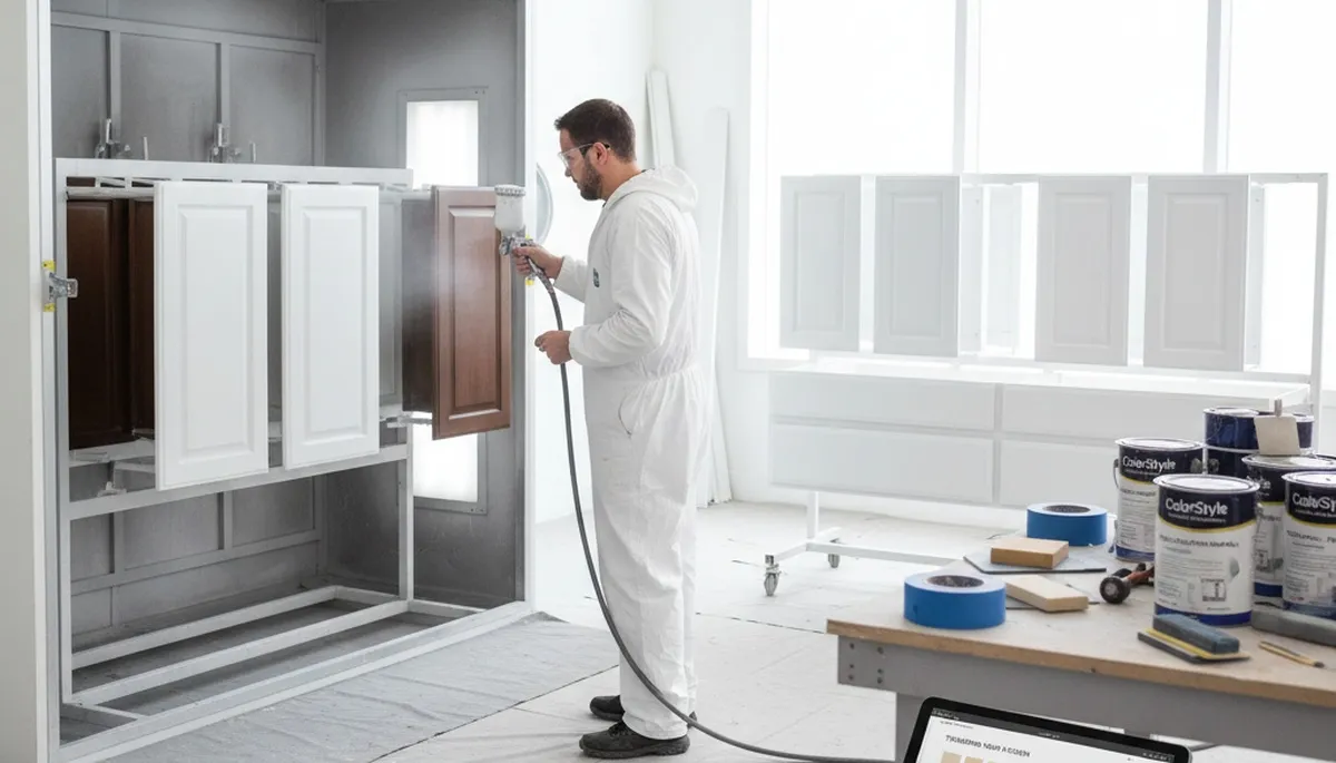 Professional cabinet painting and refinishing in Colorado Springs, CO kitchen by expert painters