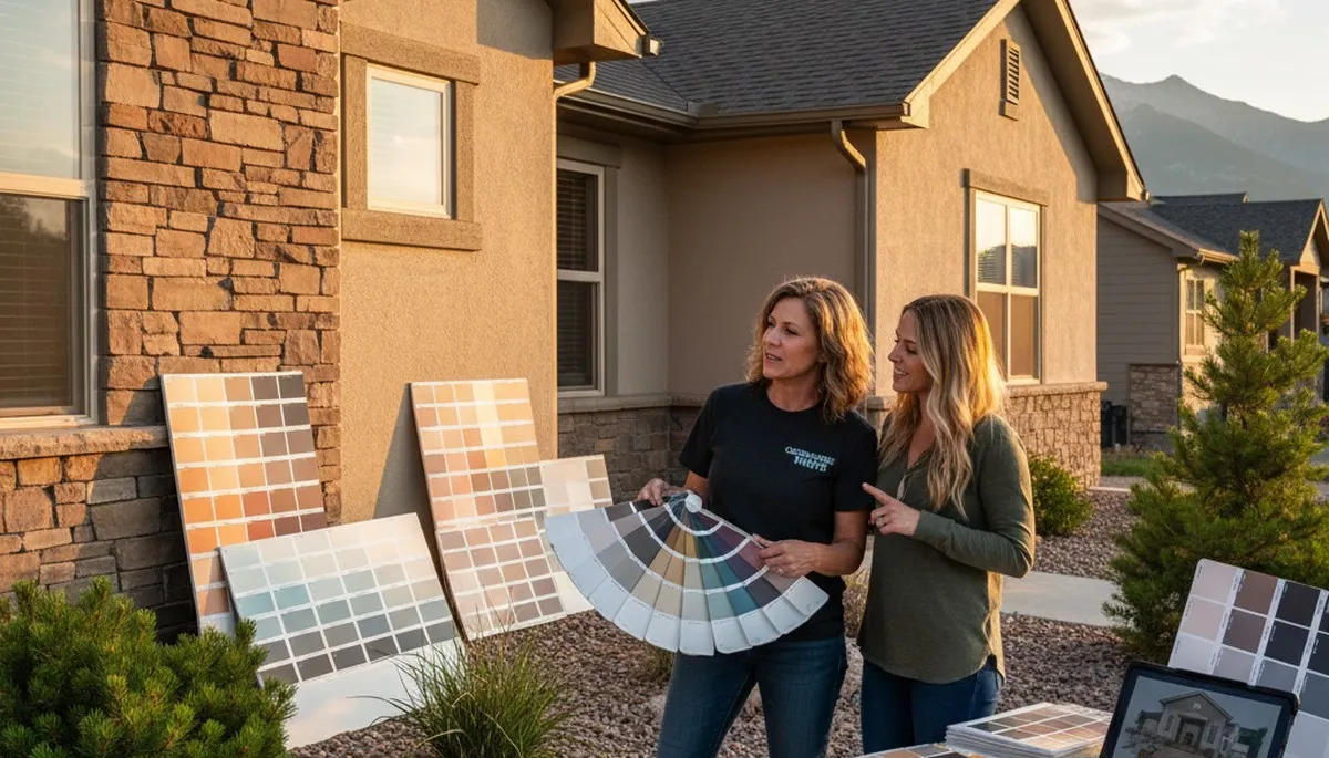 Professional house color consultation in Colorado Springs CO helping homeowners choose perfect paint colors