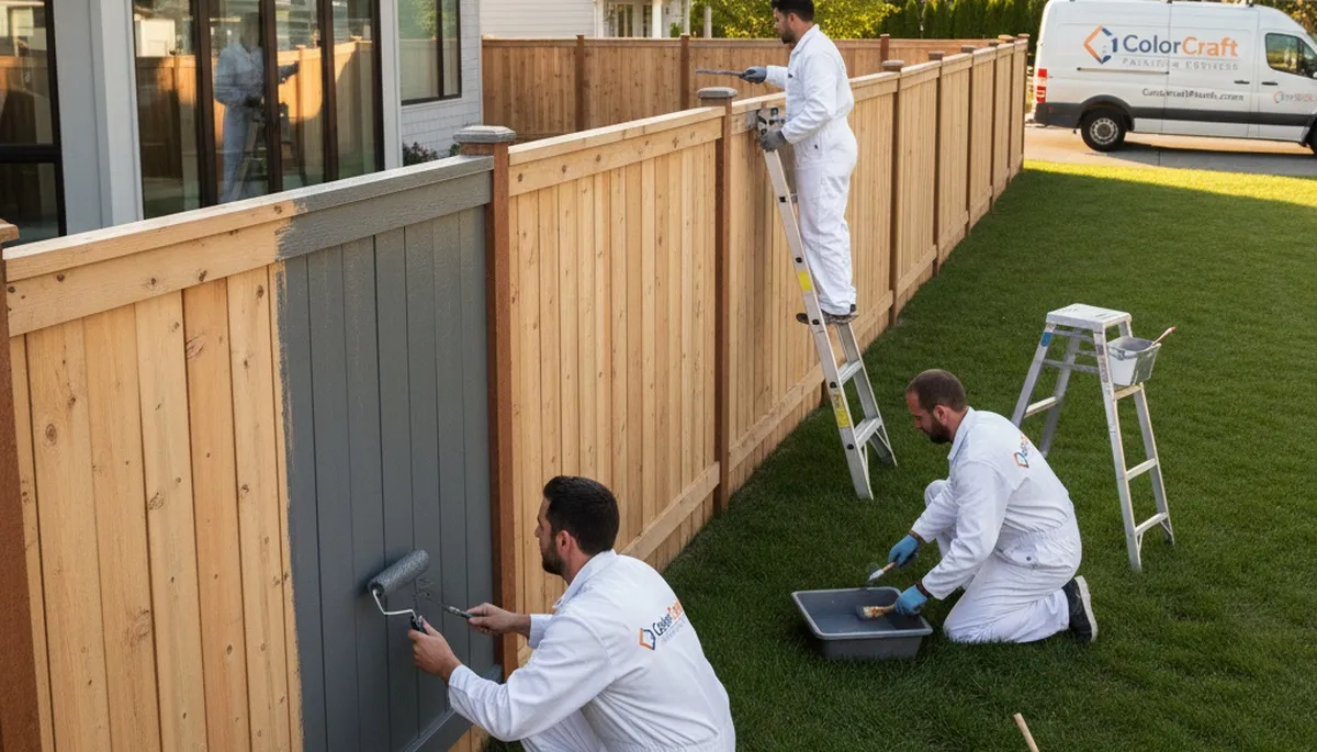 Professional fence painting in Colorado Springs CO with durable weather-resistant finishes